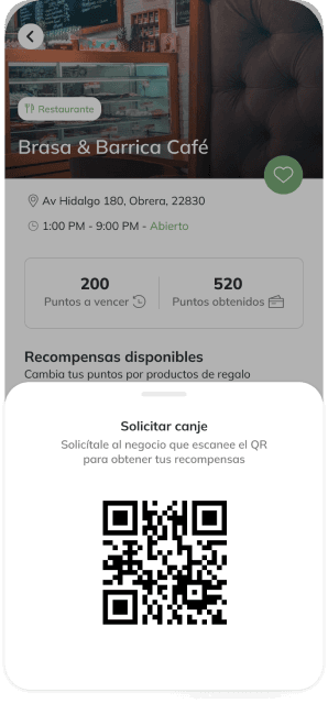 Generación de un QR para confirma la transacción del producto elegido